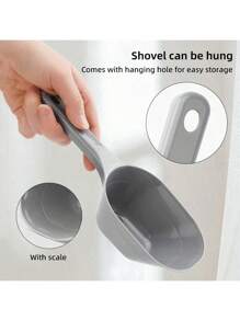 PETSIN Ergonomiczna łyżka do karmy dla zwierząt - głęboka konstrukcja, odpowiednia do karmy dla kotów i psów, trwała miarka do karmy dla zwierząt, do stosowania u wielu zwierząt