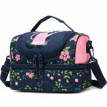 1pc Double Layered Lunch Bag Cartoon Lunch Bag For Boys And Girls Lunch Bag For School Students And Travel Picnic Children Cute Bag