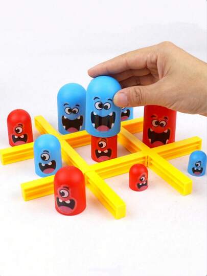 1 Set Tic Tac Toe Stacking Game, Interactive Desktop Toy, Suitable For Family Games, Competitions, Gatherings, Leisure Entertainment And More