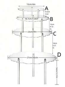 Acrylic Dessert Display Stand, Self-Service Buffet Decor, Catering Tray, Bakery Pastry Stand