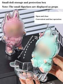 1个保护套，透明保护收纳盒，展示架，适用于存放娃娃保护套。两种款式可选，学校用品，返校季 - 彩色 - 查看 3
