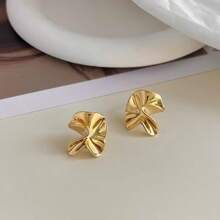 1 par de pendientes asimétricos geométricos elegantes y versátiles