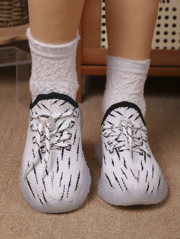 Children's Flying Woven Sports Shoes, Summer Boys' Breathable Running Shoes, 2025 New Style Girls' Soft-Soled Shoes, And Baby Coconut Shoes