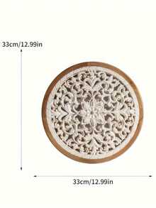 Classic Carved Wood Wall Art Decor - Antique Distressed Floral Panel, Removable And Reusable Wood Wall Hanging For Living Room, Bedroom, Entryway - Perfect For Home Decor Lovers - Perfect For All Occasions: Christmas, Halloween, Great Gift - trắng - Xem 2