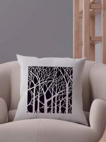 4pcs Birch Tree Trunk Stencils, Creamy White, 7.87", Reusable, Plastic, Artistic, For Painting On Wood, Fabric, Walls, Furniture And DIY Crafts, School Supplies,Back To School