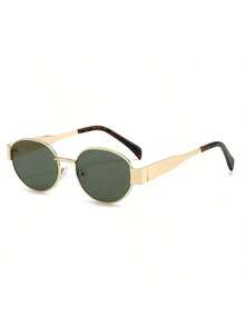 3/4 paires de lunettes de mode à monture métallique ovale pour femmes, convenant pour le port quotidien, les voyages, les vacances, la plage d'été, les activités extérieures, etc. - Multicolore - Voir 6