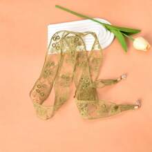 French Floral Lace Women's Headband Openwork Delicate Flower Ponytail Wrap Hair Accessory, Party Wedding Cosplay Accessory Hair Accessories Autumn Accessories Fall Winter Hair Band For Vacation Outfits Woman