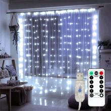 USB Festival Lighting Lamp LED Remote Control Bedroom Background Curtain Light String Christmas Halloween Valentine's Day Holiday Garland Lights 8 Flashing Modes Wedding Party Atmosphere Light