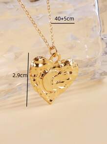 European & American Ins-Style Valentine's Day Gift For Women, Dainty Heart Design Pendant Niche Decor Necklace, High-End Feel Accessory