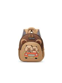 1 New Cute Cartoon Large And Small Backpack, Capybara Pattern, Can Be Carried On One Shoulder, Smooth Zipper Closure, Fashionable And Casual, Suitable For Daily School Travel And Outdoor Sports - A - View 16