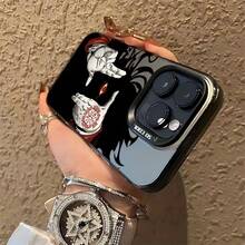 Funda de Teléfono con Graffiti de Gestos de Anime para iPhone 16 15 14 13 12 11 Pro Max X XR XS MAX 8 7 Plus Cubierta Trasera Mate Antigolpes - Mezcla de colores - Ver 4