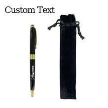 奢华二合一金属触控笔/签名笔 - 可定制姓名或Logo，附赠精美礼盒 - 完美适用于办公、生日、派对礼物、学习用品、学校用品、教师用品、办公用品、男女皆宜、定制凝胶笔、返校用品、办公室装饰