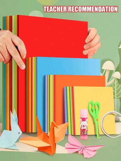 100 Sheets Of Colored Origami, Fun Handicrafts, Cardstock, Thickened Origami For Students, Colored Paper, Paper-Cutting, Soft Paper, Printing Paper, Copy Paper