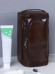 حقيبة يد رجالية مخصصة قطعة واحدة، تخزين سفر موضة عالية الجودة ومتينة، مناسبة للسفر والعناية الشخصية والعناية بالجمال، طقم جلد مقاوم للماء، هدية للرجال