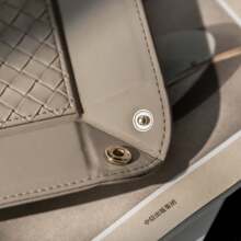 1pc Jewelry Storage Box, Leather Jewelry Tray, Decorative Organizer Tray For Keys, Remote Control, Home Decor, Woven Leather Texture Metal Clasp Design, Multi-Size & Color Options, Suitable For Entryway, Tabletop, Moving For Women Storage Organizer Travel Essentials Back To School Dormitory Storage