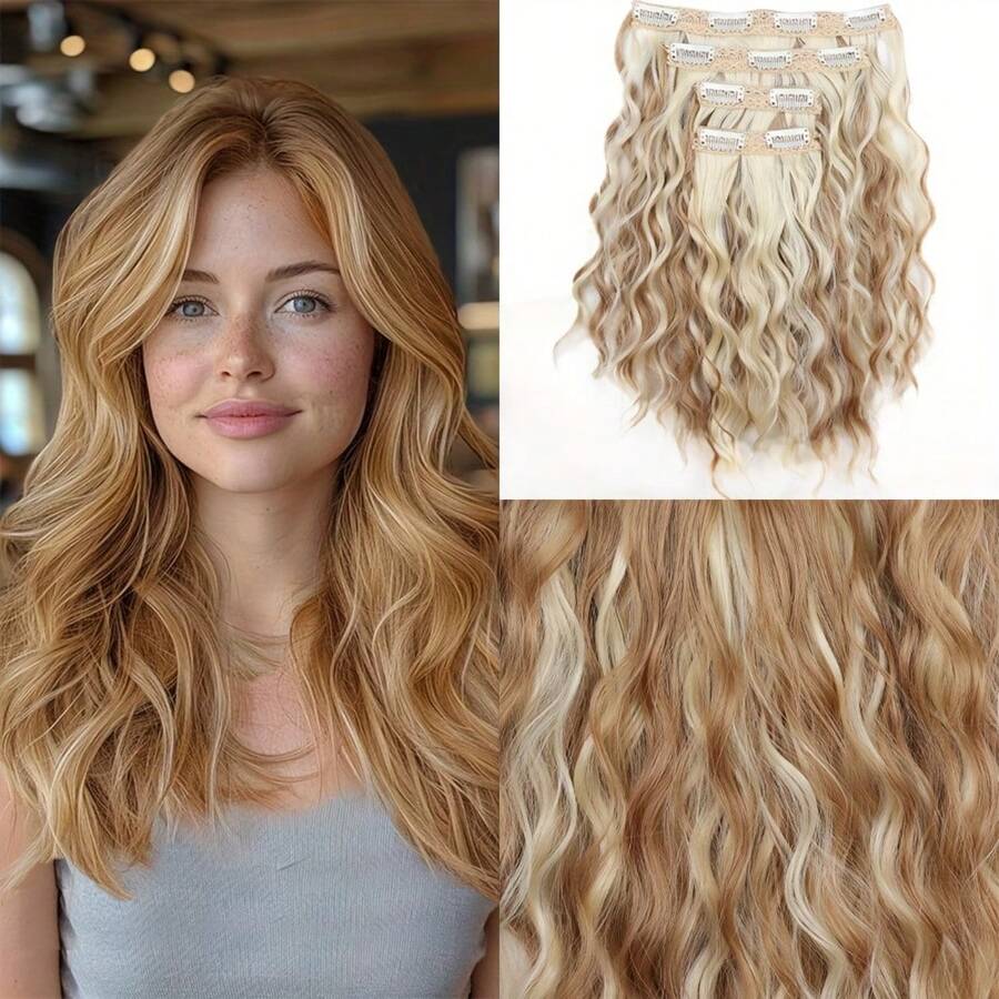 12-Inch Medium-Long Curly Hair, Soft Texture, Securely Worn And Not Easy To Fall Off, Suitable For Women