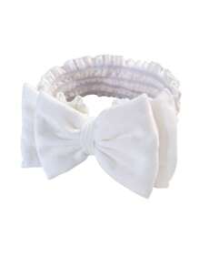 Double-Layer Bow Solid Color Lace Headband For Washing Face & Makeup Winter Hair Accessories Elegant Hair Band Women Bandanas Elegant Scarf