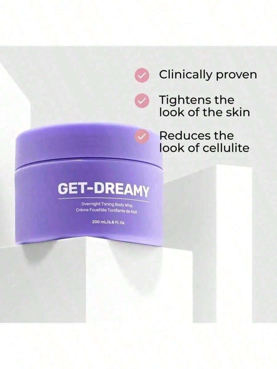 Get Dreamy Marise Body Moisturizers Dreamy Firming Night Cream Milk Thistle Ingredients For Sagging Skin Body Moisturizers GET-DREAMY Overnight Toning Body WhipCrème Fouettée Tonifante De Nuit 200 ML/6.8 Fl. 0z Body Moisturizing Cream, Skin Smoothing Cream, Gentle And Nourishing Skin, Hydrating And Moisturizing Body Cream, Anti-Wrinkle Firming Cream.