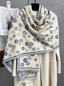 FADZOYLE 1 buc eșarfă jacquard vintage elegantă pentru femei, cu imprimeu cașmir, moale, la modă, șaluri și împachetări mari, pelerină supradimensionată, pătură caldă de iarnă și toamnă, potrivită pentru uz zilnic, rochii elegante de seară, cadou de călătorie și birou, accesorii pentru femei