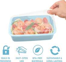 20-Piece Lightweight, Durable, Reusable -Free 1-Compartment Containers - Microwave, Freezer, Dishwasher Safe - Sky - Camel - View 6