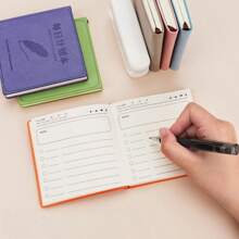 1pc Daily Plan Book Self-Discipline Check-In Mini Notebook Portable For Time Management Study Schedule Pocket Book Back-To-School Gift,School Supplies,Back To School