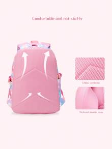 Set di 3 pezzi di zaino con stampa a stelle, con astuccio e borsa termica, design multi-scomparti con grande capacità, cinghie regolabili e confortevoli, schienale traspirante, strisce riflettenti per l'uso notturno, tasche laterali per bottiglia d'acqua e ombrello, adatto per uso quotidiano e viaggi, zaino in poliestere impermeabile, regalo per il ritorno a scuola