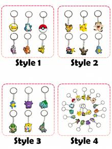 pokemon Pokemon Key Chain Creative New Anime Pokemon Key Chain Pendant, Cute Key Chain Pendant, Key Chain Pendant, PVC Key, Schoolbag Pendant, Party Decoration, Party Small Gift Christmas, Halloween, Festival Supplies, Festival Decorations, Thanksgiving, Back-To-School Season, Autumn And Winter