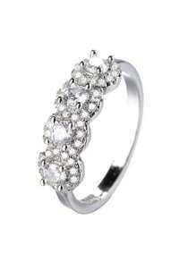 1 pieza Anillo de compromiso de estilo minimalista y moderno de acero inoxidable, apto para uso diario