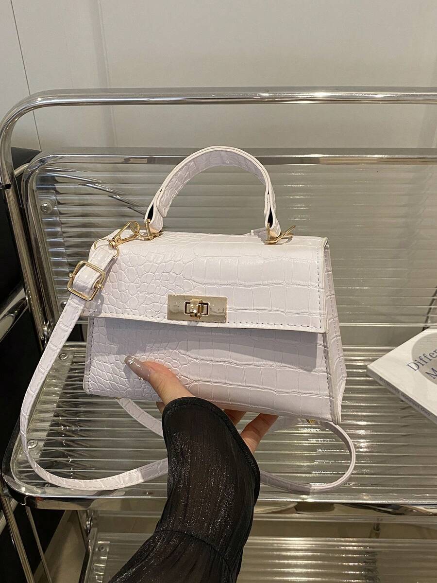 Mini Fashion Solid Color Flap PU Handbag