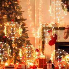 10/20pcs LED Lights With 20inch LED Light Up Bobo Balloons String Lights Transparent Balloons For Birthday Wedding Christmas Party Graduation Season Decorations, Best For Christmas - 彩色 - 查看 4