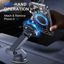 xnyocn Xnyocn Dashboard Magnetic Phone Holder For Car, Compatible With MagSafe Car Mount, Windshield Magnetic Car Mount, Car Accessories Compatible With IPhone, Android Phone, Gift For Birthday, Family, Friends Car Phone Holder