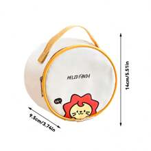 1pc Cute Kapibala & Bear Pattern Mini Lunch Bag, Portable Thermal Insulated Picnic Bag, Dustproof & Waterproof Food Container Storage Bag, Bento Lunch Box Bag, Reusable Cooler Bag, Multifunctional Handbag, Suitable For Student And Adult Use In Home, School, Dorm, Office, Outdoor Camping, Picnic, Travel, Back To School