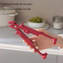 1pc Heat Resistant Tongs With Ergonomic Non-Slip Handle, Adjustable Design, Lightweight And Easy To Store, Multi-Functional Use In Kitchen, Made Of ABS And Stainless Steel