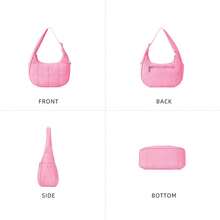 Small Puffer Bag Shoulder Bags For Women Nylon Shoulder Purses And Handbags With Adjustable Strap - Màu Hồng Tươi - Xem 3