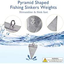 Fishing Weights Sinkers Pyramid Sinkers Surf Fishing Sinkers For Saltwater Fishing Gear Tackle - 1 2 3 Ounce-10 cái - Xem 8