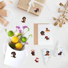 500pcs Dachshund Sticker Roll Dachshund Stickers Cute Stickers Cartoon Stickers Dog Stickers Kawaii Stickers Decorative Stickers Vinyl Waterproof Stickers For Water Bottle, Laptop, Phone, Skateboard, Scrapbooking, Journaling Gifts School Supplies, Back To School