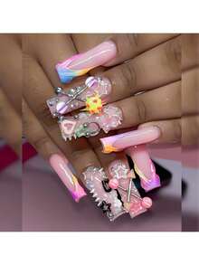 Bộ 110 phụ kiện trang trí móng tay tông bạc, phụ kiện trang trí hình ngôi sao sáng bóng, phụ kiện trang trí móng tay bằng kim loại theo chủ đề thánh giá và hành tinh đính đá, phụ kiện trang trí móng tay 3D Y2K, phụ kiện làm móng, đá quý làm móng - Nhiều màu - Xem 4