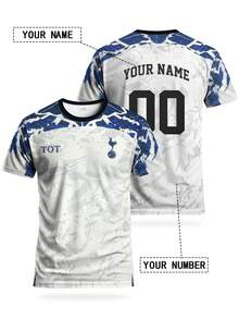 Customized Men's Football Jersey, Comfortable Sports Sweatshirt, Suitable For Soccer Training, Daily Casual Wear, And Gift Giving - White - View 10