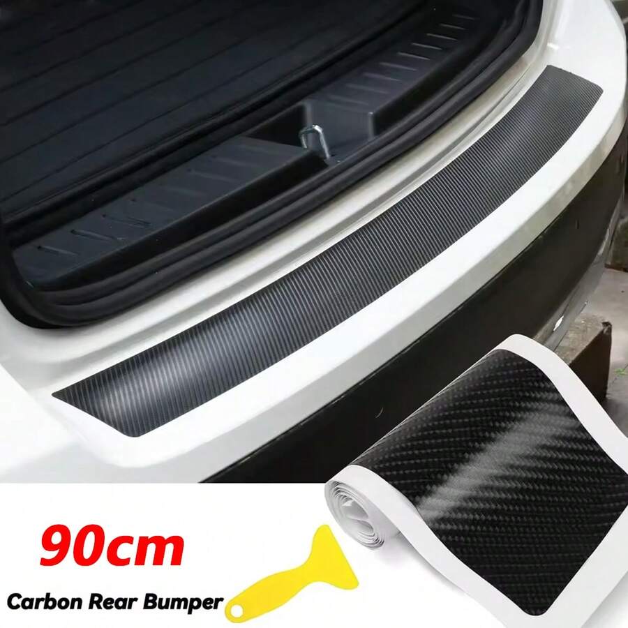 3D碳纤维汽车后备箱保险杠防刮保护条护角条保护罩贴纸门槛板配件 - 均碼 - 查看 1