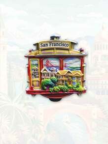 1 件家居装饰旅行纪念品复古冰箱贴，高端 INS 风格礼物，适合送给朋友，创意小礼物 - 彩色 - 查看 8