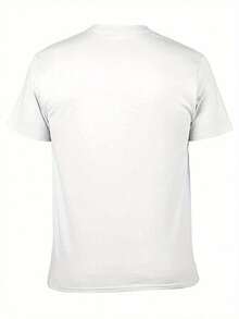 1pc DAD Happy Father'S Day Creative Graphic Printed Short Sleeve Round Neck Summer Outdoor Man'S T-Shirt - White - View 5