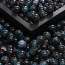 New 50 Magic Star Space Fine Flash Resin Beads 8/10mm Round Stone Beads Crystal Loose Beads Smooth Interval Bead Bracelet Bead Jewelry Making DIY Friendship Bracelet Necklace Earrings Crafts ﻿ - Multicolor - View 15