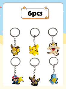 pokemon Pokemon Key Chain Creative New Anime Pokemon Key Chain Pendant, Cute Key Chain Pendant, Key Chain Pendant, PVC Key, Schoolbag Pendant, Party Decoration, Party Small Gift Christmas, Halloween, Festival Supplies, Festival Decorations, Thanksgiving, Back-To-School Season, Autumn And Winter