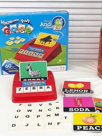 Moms Are Snapping It Up! [Specialized For Ages 3-8] Kids' English Letter & Word Spelling Challenge Game Learning Machine, An Early Education & Educational Toy For Zero-Based English Enlightenment. It's A "Grade Improvement Miracle Tool" That Helps Kids Easily Achieve A "Curve Overtaking" In English Enlightenment.