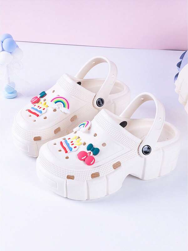 Dziewczęce letnie nowe swobodne na zewnątrz antypoślizgowe miękkie dno wewnątrz dom moda śliczne dziewczęce sandały