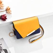 Women Shoulder Bags - 檸檬黃配藍 - 查看 8