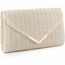GOKTOW Straw Clutch Purse Raffia Rattan Summer Evening Bag Woven Beach Handbags For Women Wedding Vacation Travel Party 2025-0029 - 米色 - 查看 1