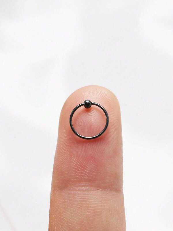 2pcs 22G Nose Ring Hoop 925 Sterling Silver Septum Ring Clicker Cartilage Earring Piercing Hoop Helix Tragus Daith Piercing Jewelry For Women