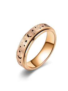 Bohemian Style Fidget Ring Anxiety Ring For Women Men Titanium Stainless Steel Spinner Ring Fidget Toys Adults Rainbow Black Rose Gold Silver Gold Color Size 6-10 - Silver - View 16