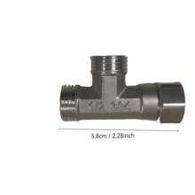 Universal For Europe And America Stainless Steel T-Shaped Connector, Threaded Tee Pipe Fitting, No Power Or Battery Needed, Faucet Accessories